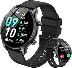 Smart Watch Men Women, 1.39" Display Smartwatch with Calls, Smart Watch Sleep Monitor/SpO2, Pedometer, 100+ Sports Modes, IP68 Waterproof Sports Watch for Android iOS, Black (2025)
