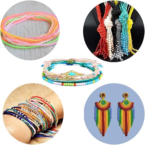 Miniatura 3 de Cuentas de cristal de color rojo transparente con forro plateado, tamaño 120, para manualidades, 0.079 in para fabricación de joyas (aproximadamente