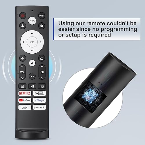 Vista 49 de Control remoto de repuesto solo para todos los televisores Roku, compatible con TCL Roku/Hisense Roku/Onn Roku Series Smart TV