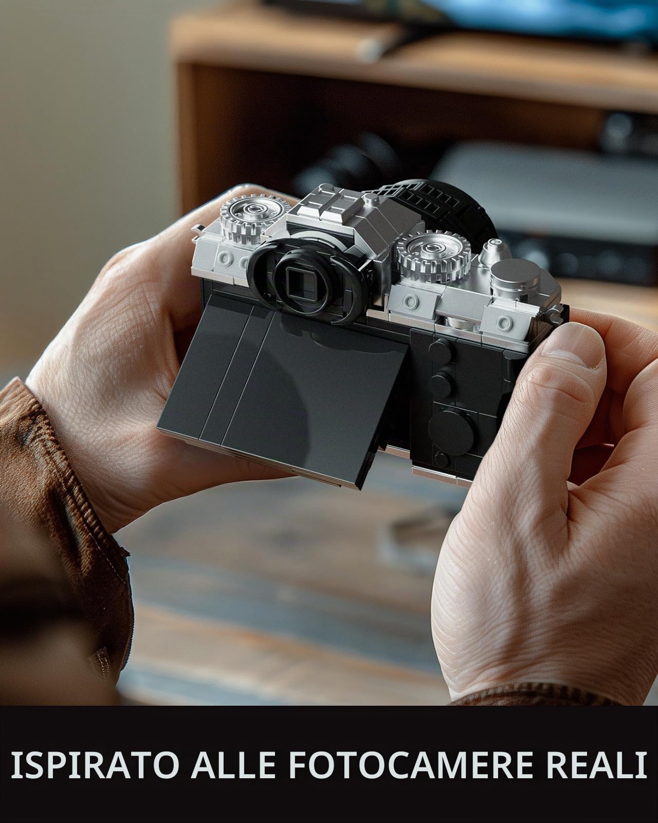 Nifeliz Set di costruzioni per adulti, 2 modelli di fotocamere da collezione da costruire e visualizzare, regalo creativo per fotografi (816PCS, NF10277A)