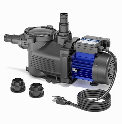 AQUASTRONG Above Ground Pool Pump 115v High Flow 1.25"&1.5''adapter Powerful