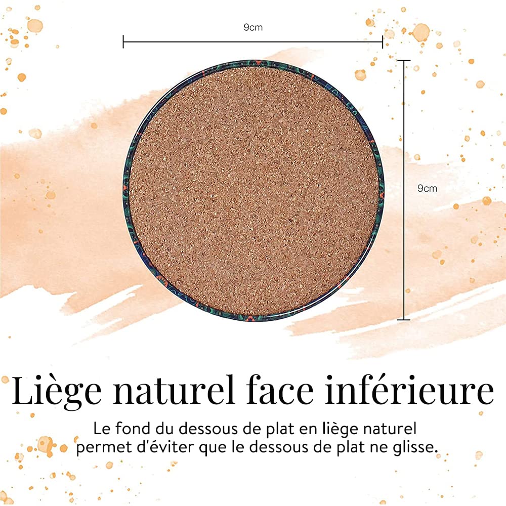 Bohoria® Premium Design Dessous de Verre Soucoupe Café Thé Cadeau Verre Bohoria® Premium Design Dessous de Verre Soucoupe Café Thé Cadeau Verre