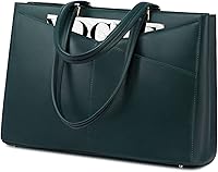 Vista 1 de LOVEVOOK Bolsa para laptop de 15.6 pulgadas para mujer, bolsa de mano impermeable de cuero, maletín para computadora para mujeres de negocios, bolsa