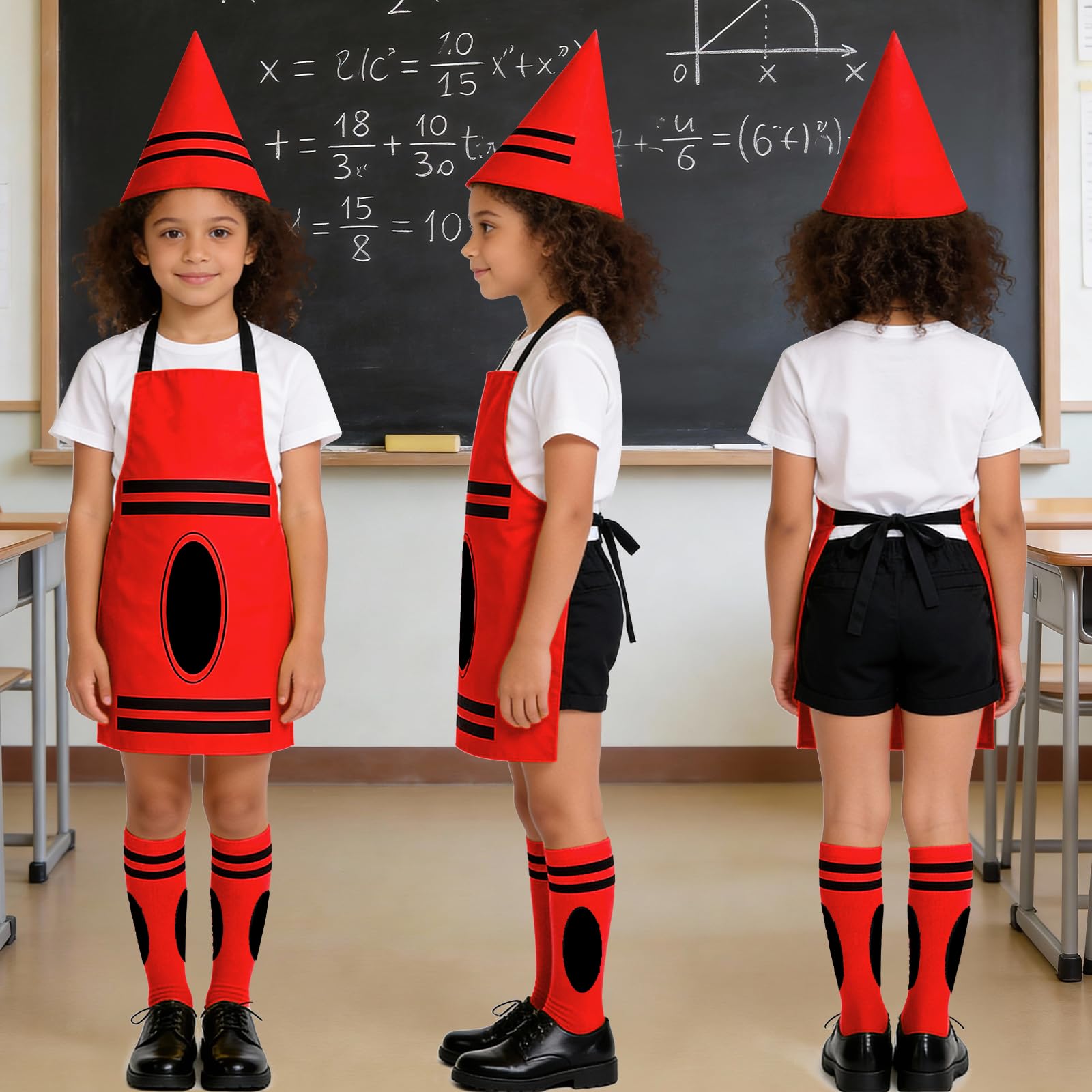 Ainvliya Crayon Apron Costume Set, World Book Day 2026 Full Costume - Image 3
