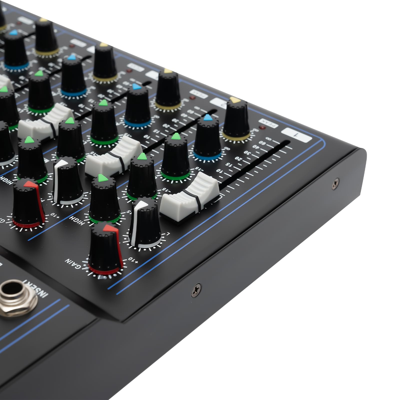 Mixer audio a 7 canali portatile Bluetooth audio mixer mixer professionale console USB Bluetooth + 48 V XLR Phantom Power DJ Live Karaoke