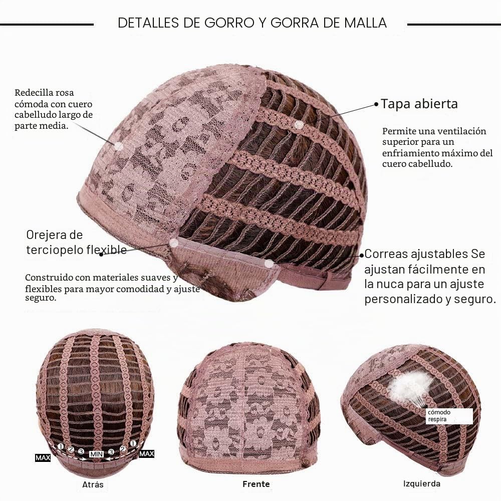 Peluca larga de encaje marrón mezclado rubio, peluca ondulada para mujer, parte media, rizada, ondulada, marrón oscuro, degradado, marrón claro, ondulado, largo y rizado