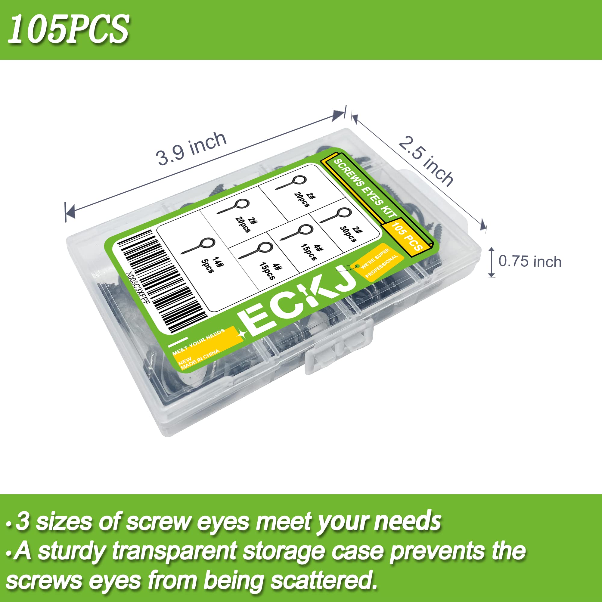 Lot De 100 Petits Crochets à Vis En Métal De 2,5 Cm - Noir