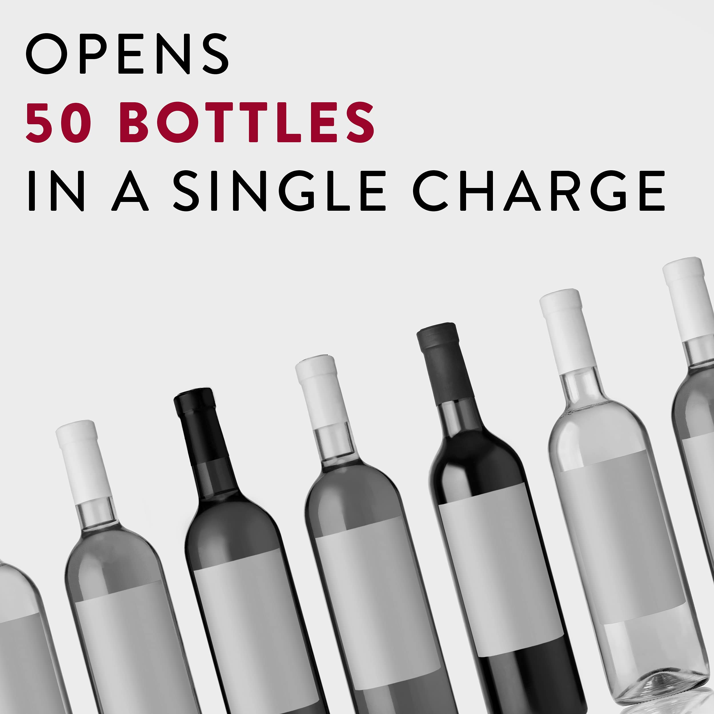 Abrebotellas de vino eléctrico de alta calidad con base de carga, diseño italiano de calidad, juego de abridor de vino eléctrico, abridor de sacacorchos, estación de carga de pantalla, un regalo único 8
