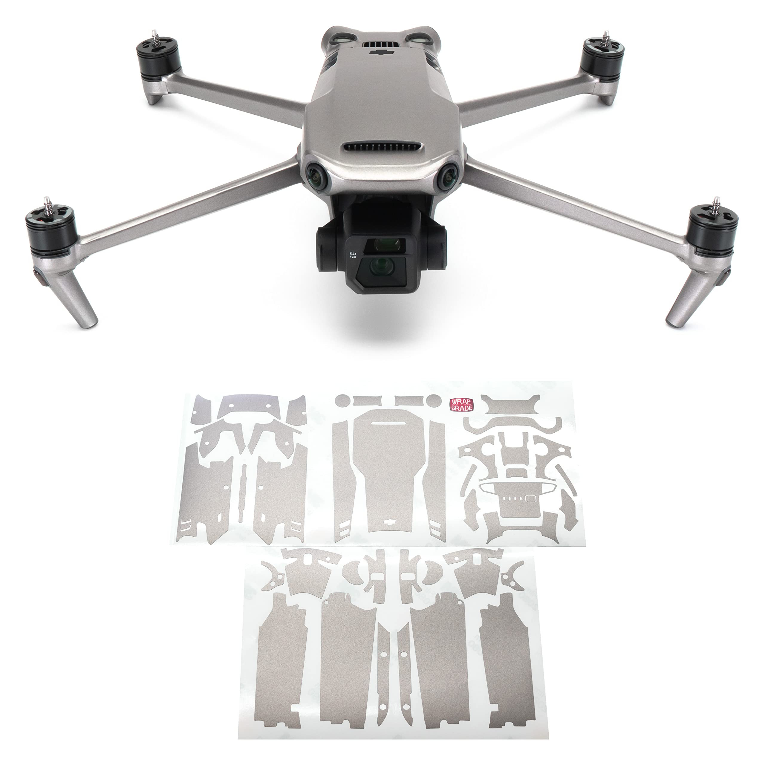 WRAPGRADE Full Skin Stickers for DJI Mavic 3 / Mavic 3 Classic (Titanium)