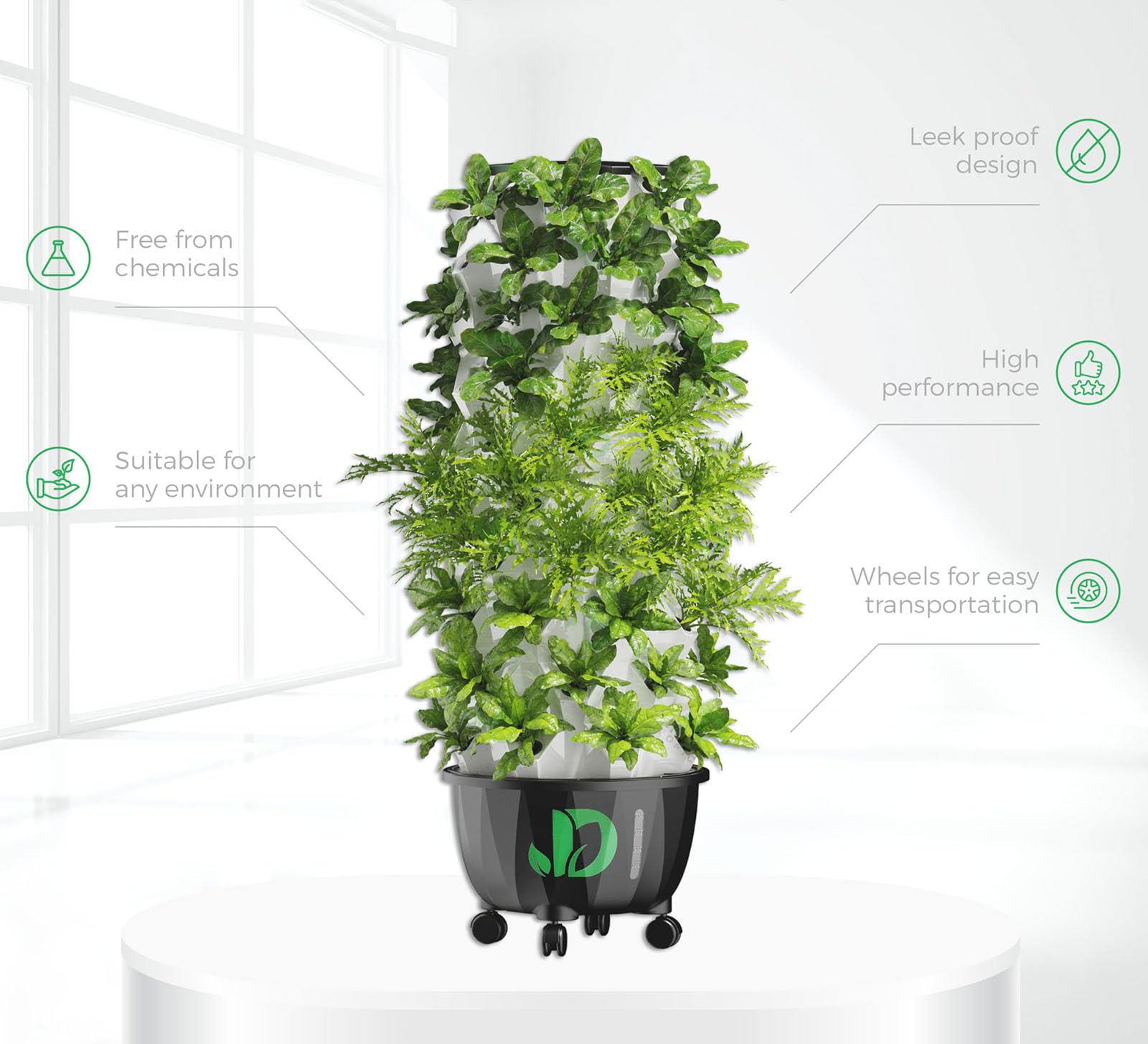 Amazon.co.jp: FXNFXLA 水耕栽培タワー、大型タンク水耕栽培システム