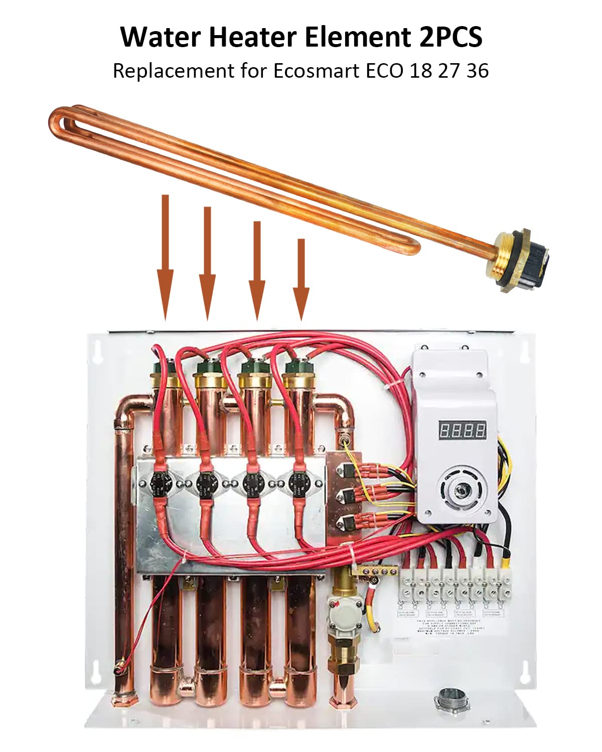 2Pcs HE 90240 Water Heater Replacement Parts Fit for EcoSmart Eco 18 27 36  9KW 240V Electric Tankless Water Heater with New Rubber Ring, Heating  Elements - Amazon Canada