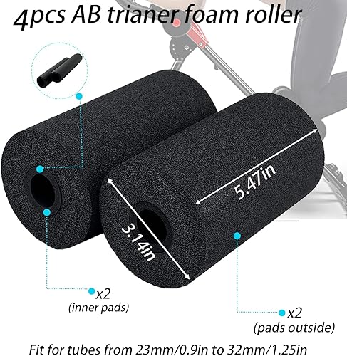 Miniatura 2 de Almohadillas de espuma para pies, almohadillas de repuesto para extensión de piernas, accesorio de prensa de rizos, almohadillas de repuesto para