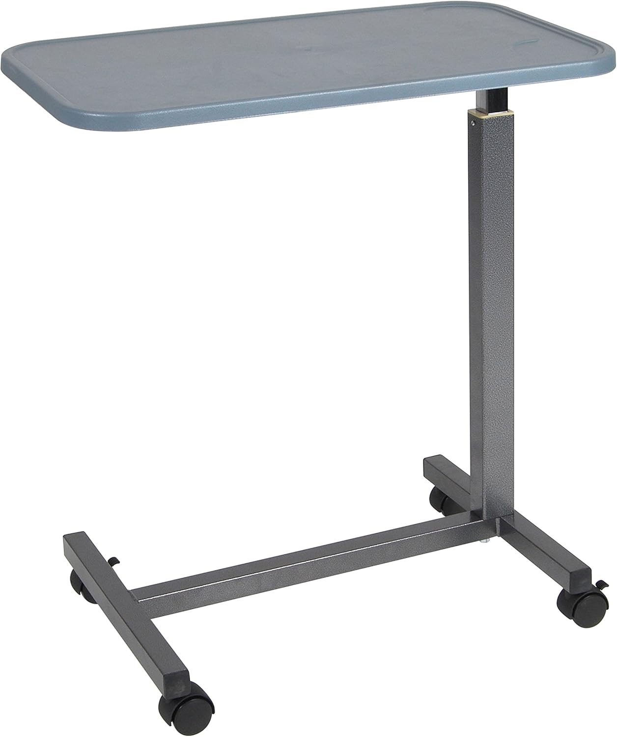 New Product Drive Medical Overbed Table with Plastic Top, Silver Vein