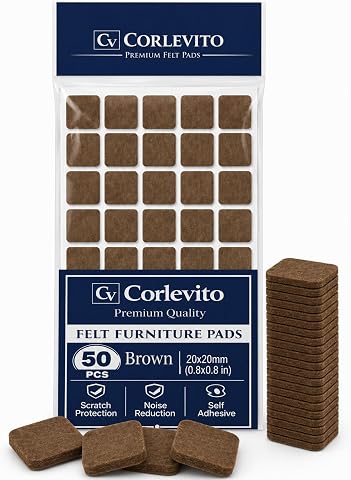 Felt Furniture Pads Corlevito 50 PCS (0.8") – Chair Leg F...