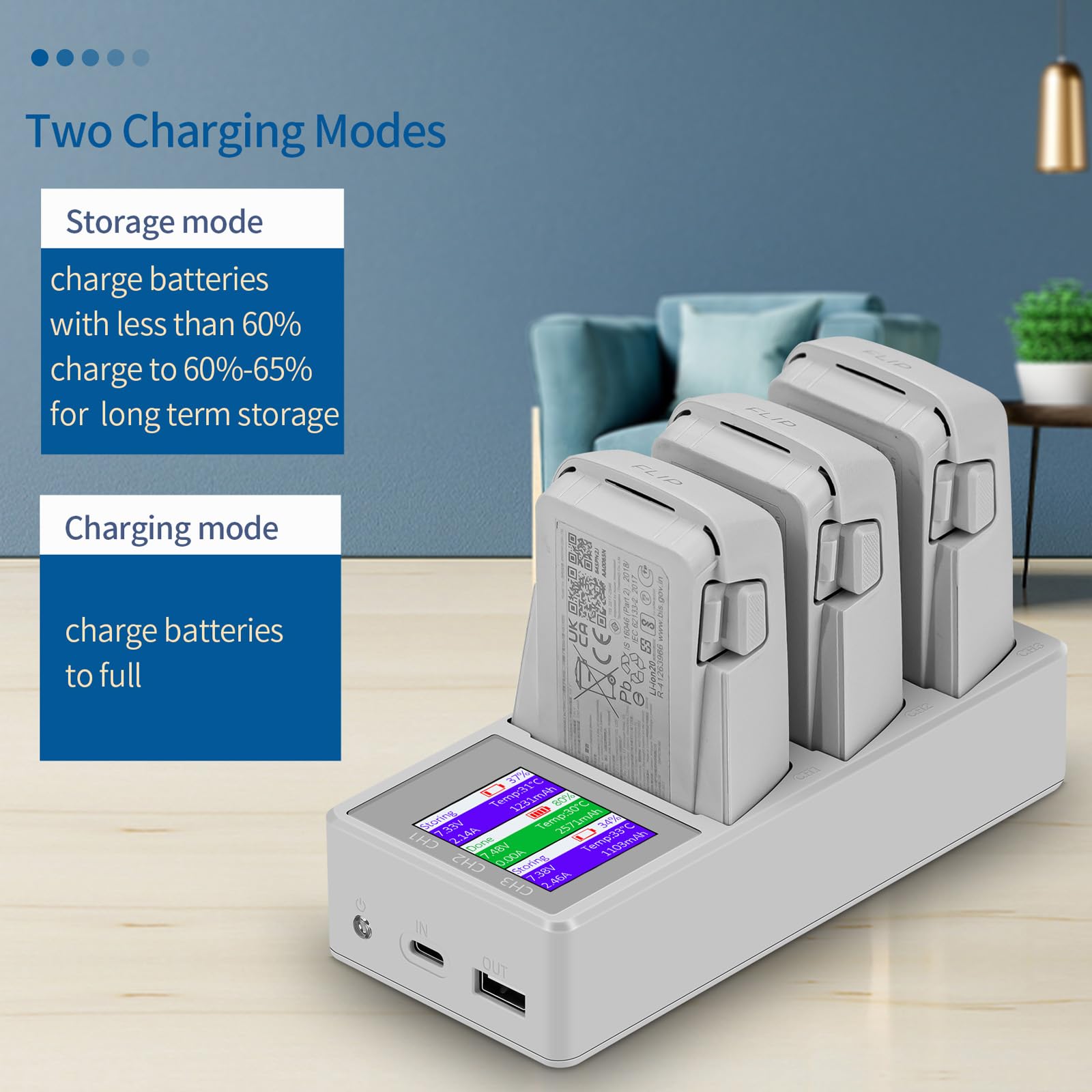 Per Display Digitale Stazione di Ricarica Batteria con Schermo a Colori Veloce 3 Way Manager Scatola di Energia Adattatore Della Macchina Fotografica St
