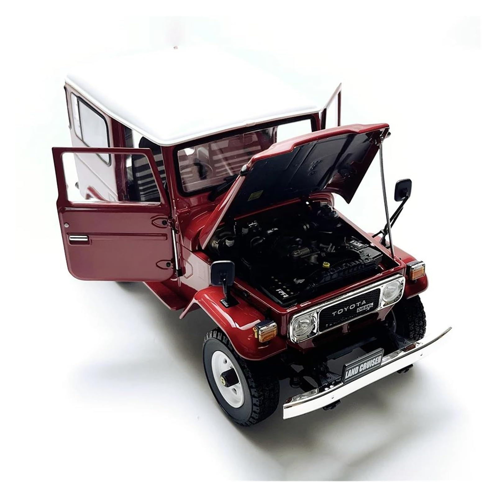 Modello Di Auto Statica In Lega Pressofusa Toyota Land Cruiser LC40 Van BJ42v In Scala 1:18 Per Natale