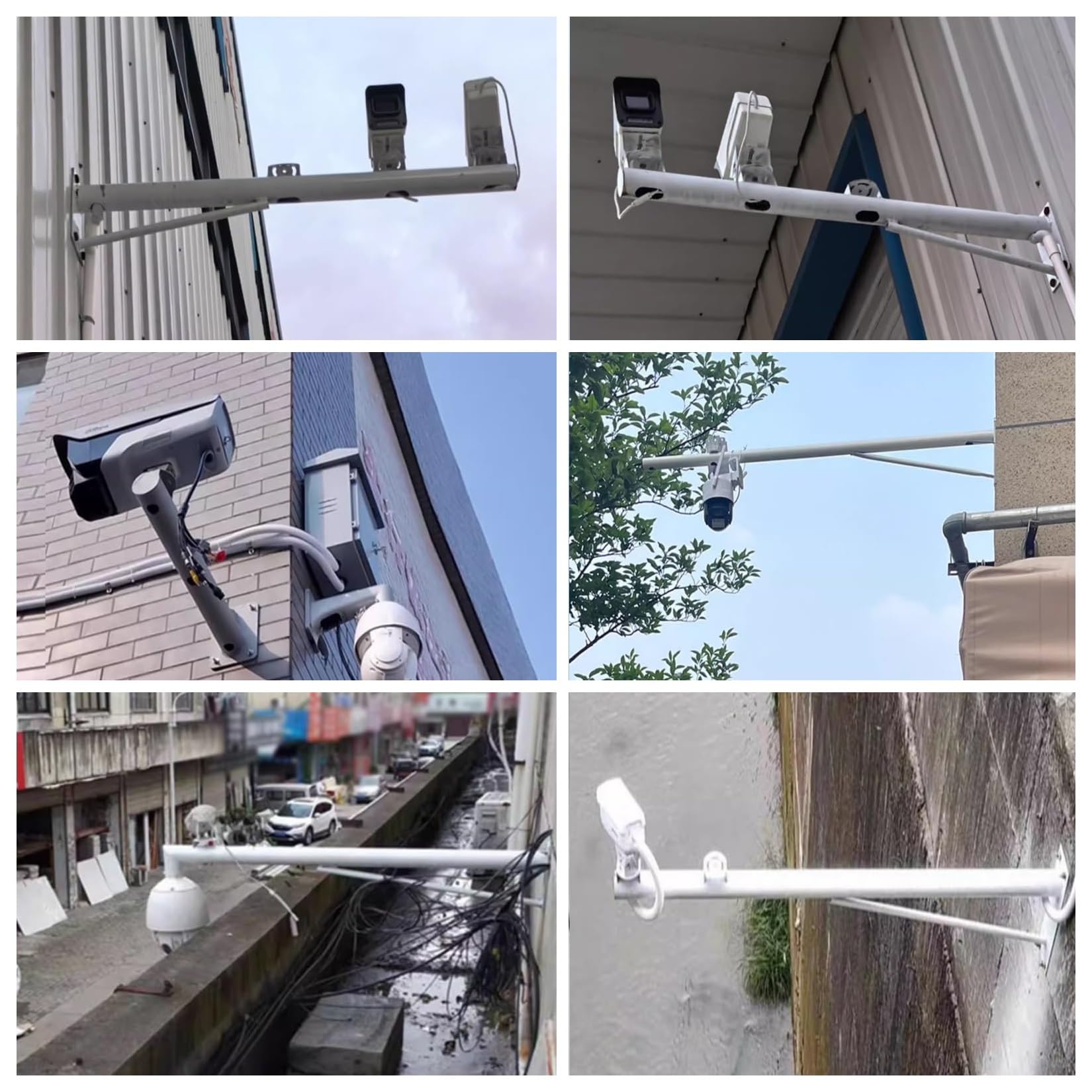 Palo per Telecamera Sorveglianza 0.5m-2m, Supporto Telecamera