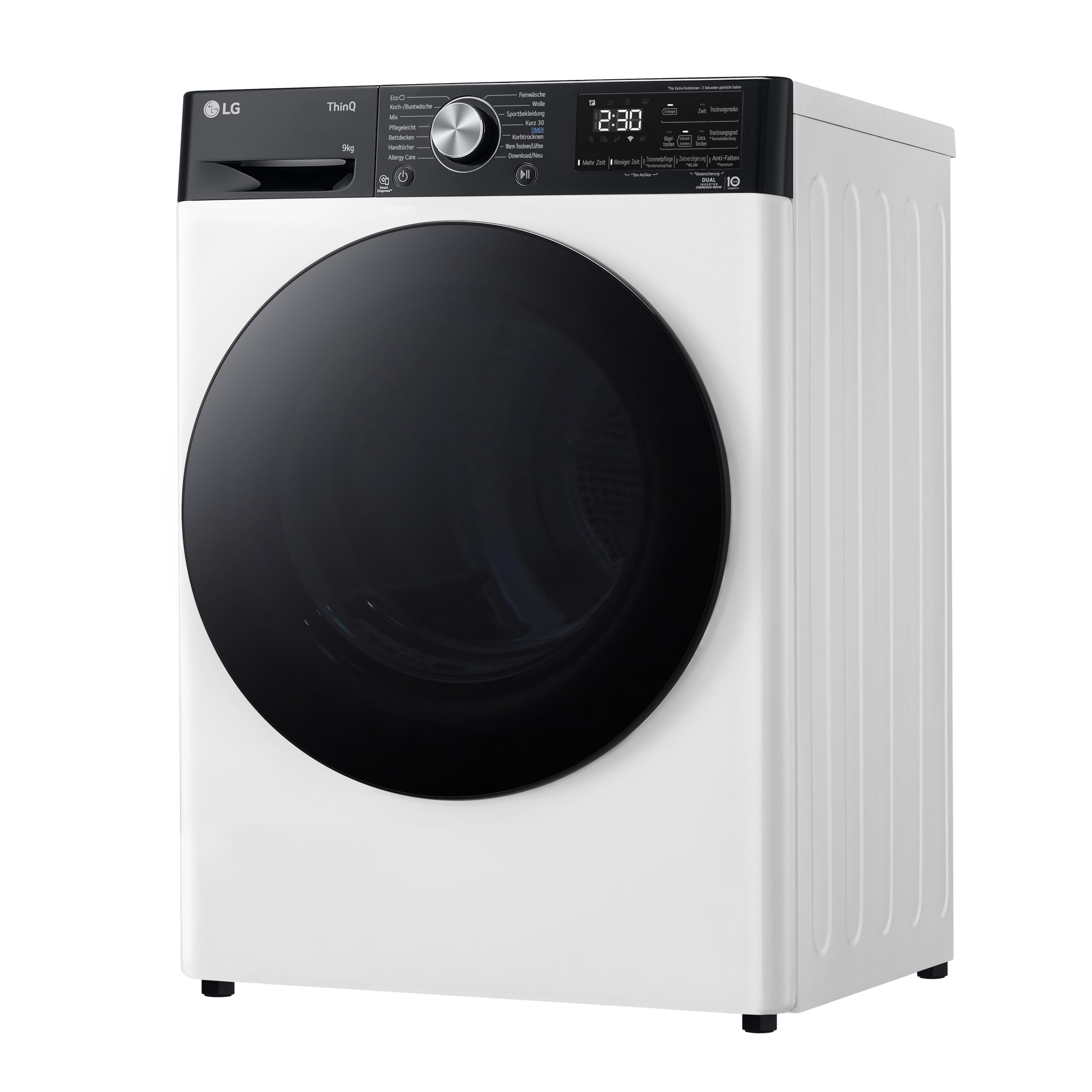 LG RT90V9P Wärmepumpentrockner 9 kg Dual Inverter Sensor Dry Weiß