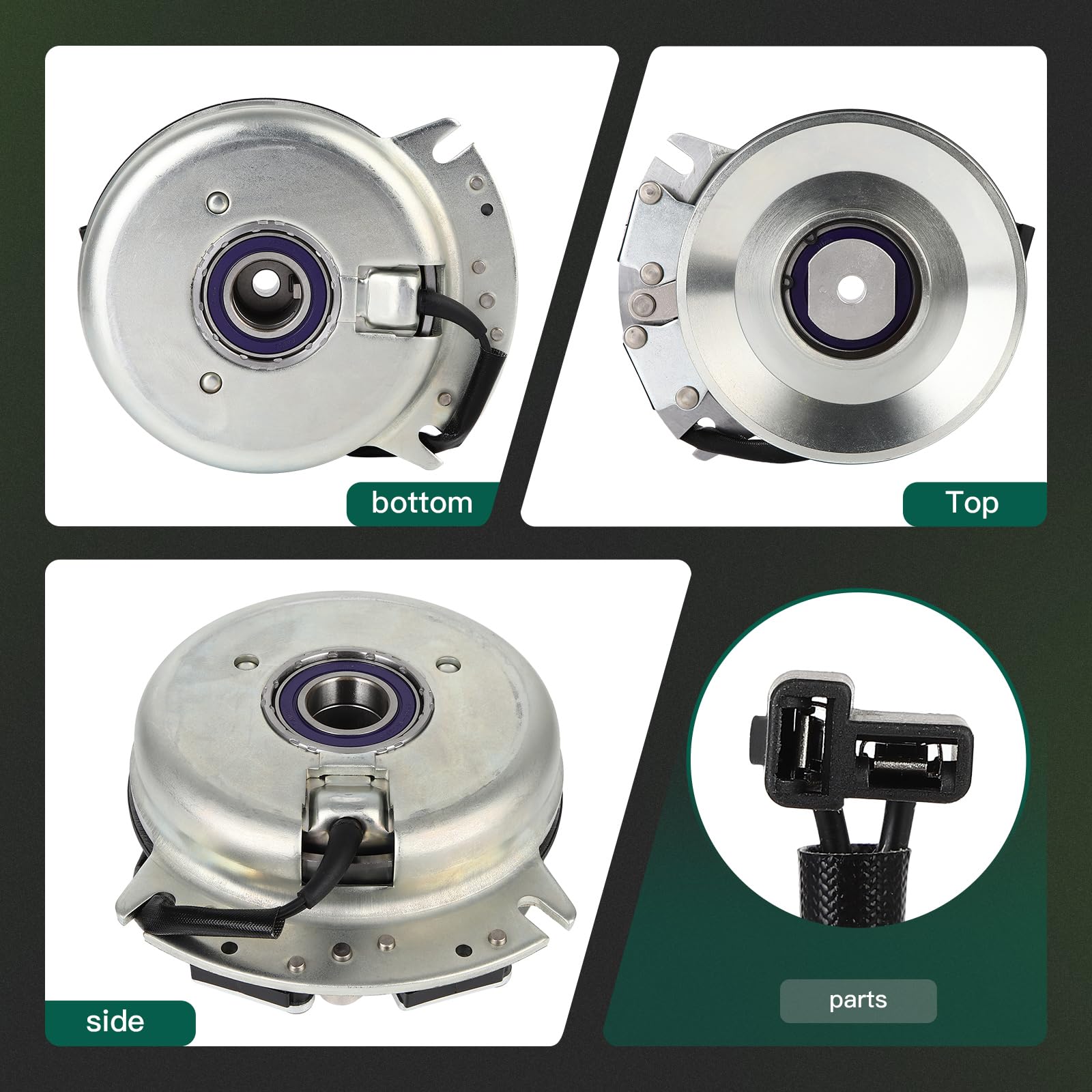 ACEBRI Embrague eléctrico de toma de fuerza para Grass-Hopper 388740 218 430D 220 223 225 226V 227 321D 322D 325 329 428D embrague, para perro grande para cortacésped Hustler 601311 601311K Parte