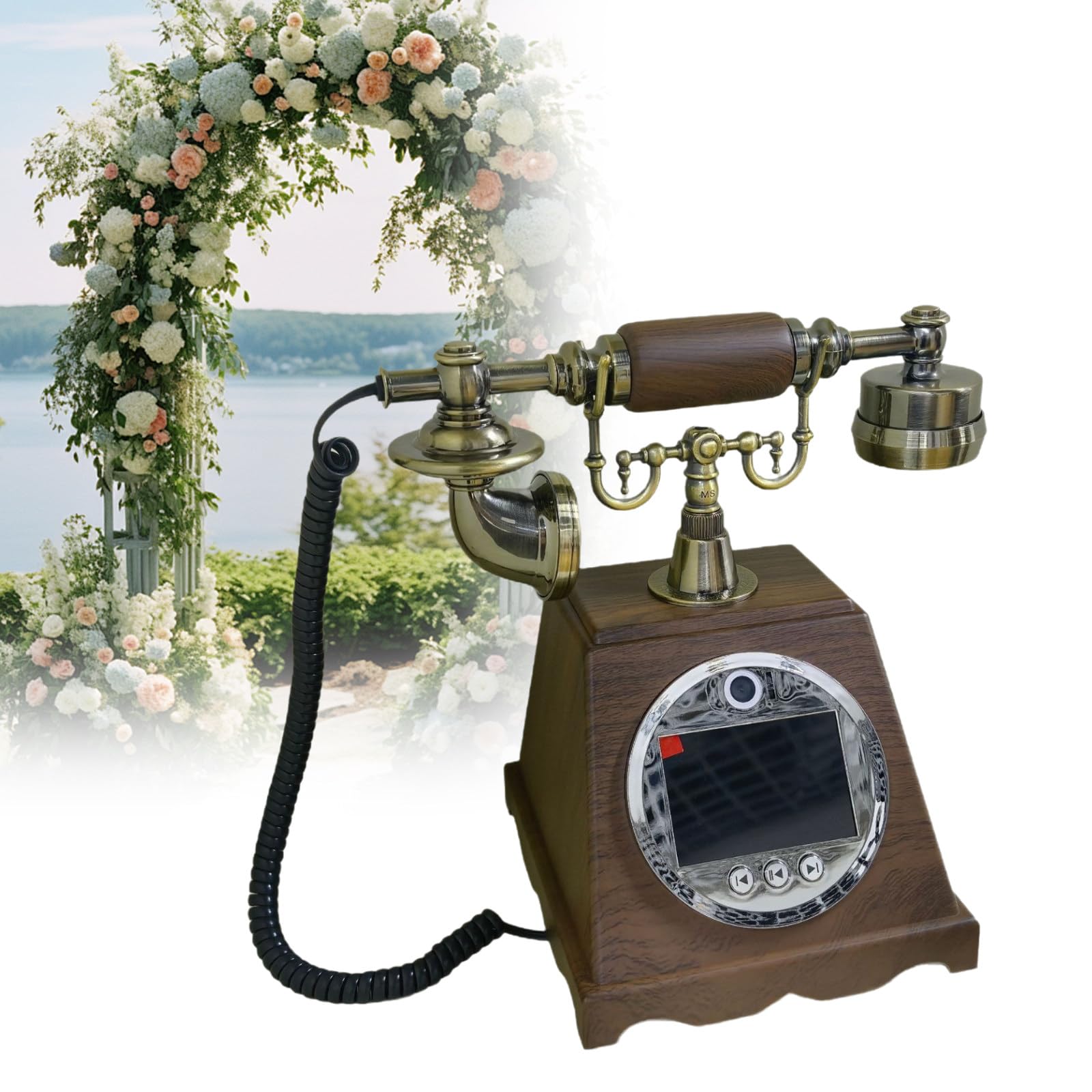 WIANQIAN Vintage Video Audio Guestbook Wedding Phone, Video Guestbook Wedding Phone B