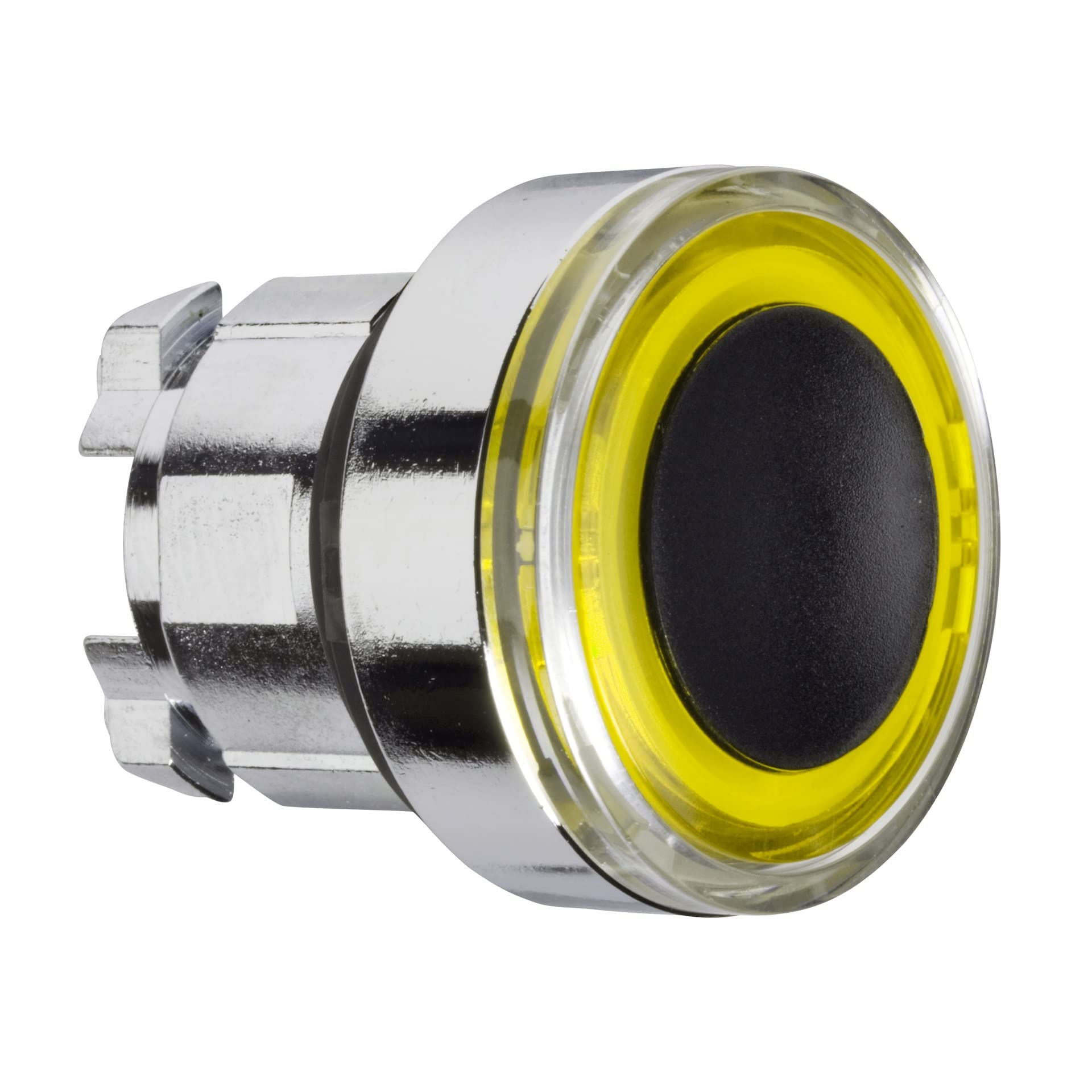 Cabeza pulsador luminoso amarillo LED con diseño ergonómico