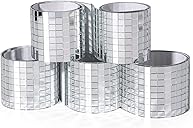 PP OPOUNT 2360 PCS Self Adhesive Mosaic Tiles, 5 x 5 mm Disco Tiles, Square Mirror Mosaic Tiles for Interior Decoration, DIY Disco Ball, Card Making and Art Collage