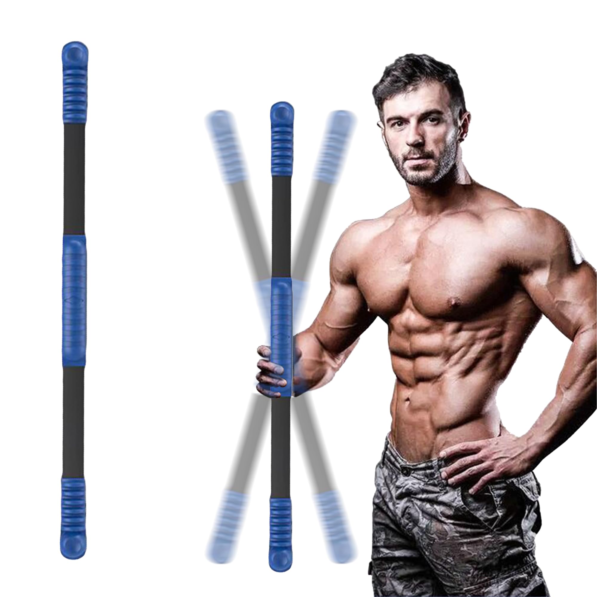 Elastic Fitness bar, Weight bar, Core Strength Training, Arm Twister, Home Gym Workout, Suitable for Men, Women Body Shaping and Fat Burning Training