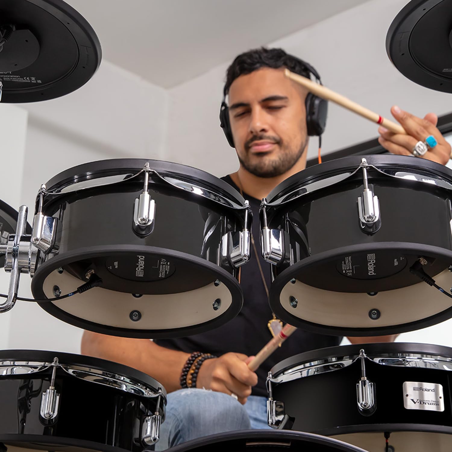 Roland E-Drum VAD307 Acoustic Design Kit elektronisches Schlagzeug mit keepdrum Kopfhörer