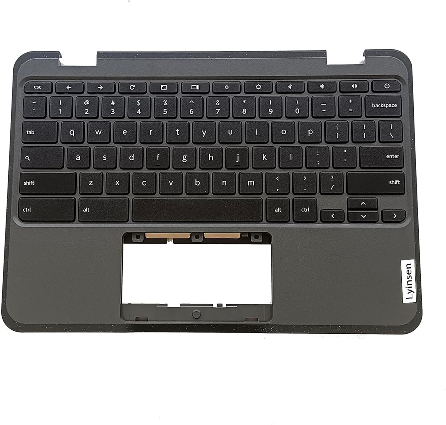 Replacement for Lenovo Chromebook 100E Gen3 Laptop Upper Case Palmrest Keyboard Assembly Part 11.6" 5M11H52901 5M11C94663 Top Cover Black(WiFi)