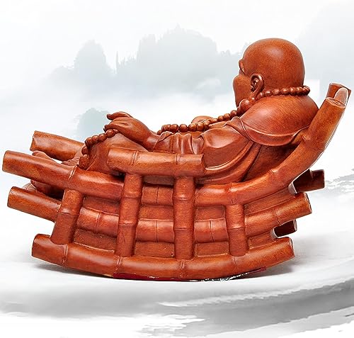 Miniatura 5 de CHUNCIN - Feng Shui Buda riendo para dinero, riqueza, buena suerte, estatua de resina, adornos de prosperidad, decoración de regalo de Feng Shui