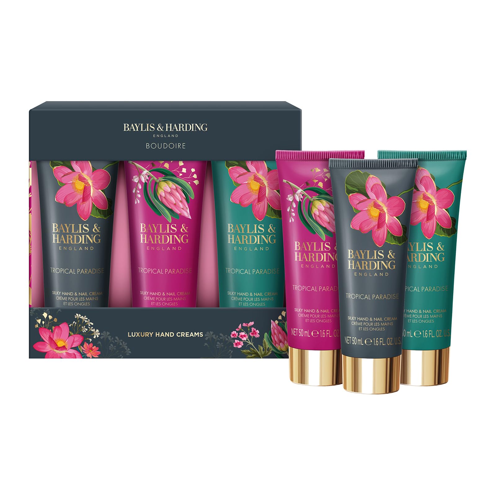 Baylis & Harding Boudoire Luxury Hand Cream Set, Gift Set for Women