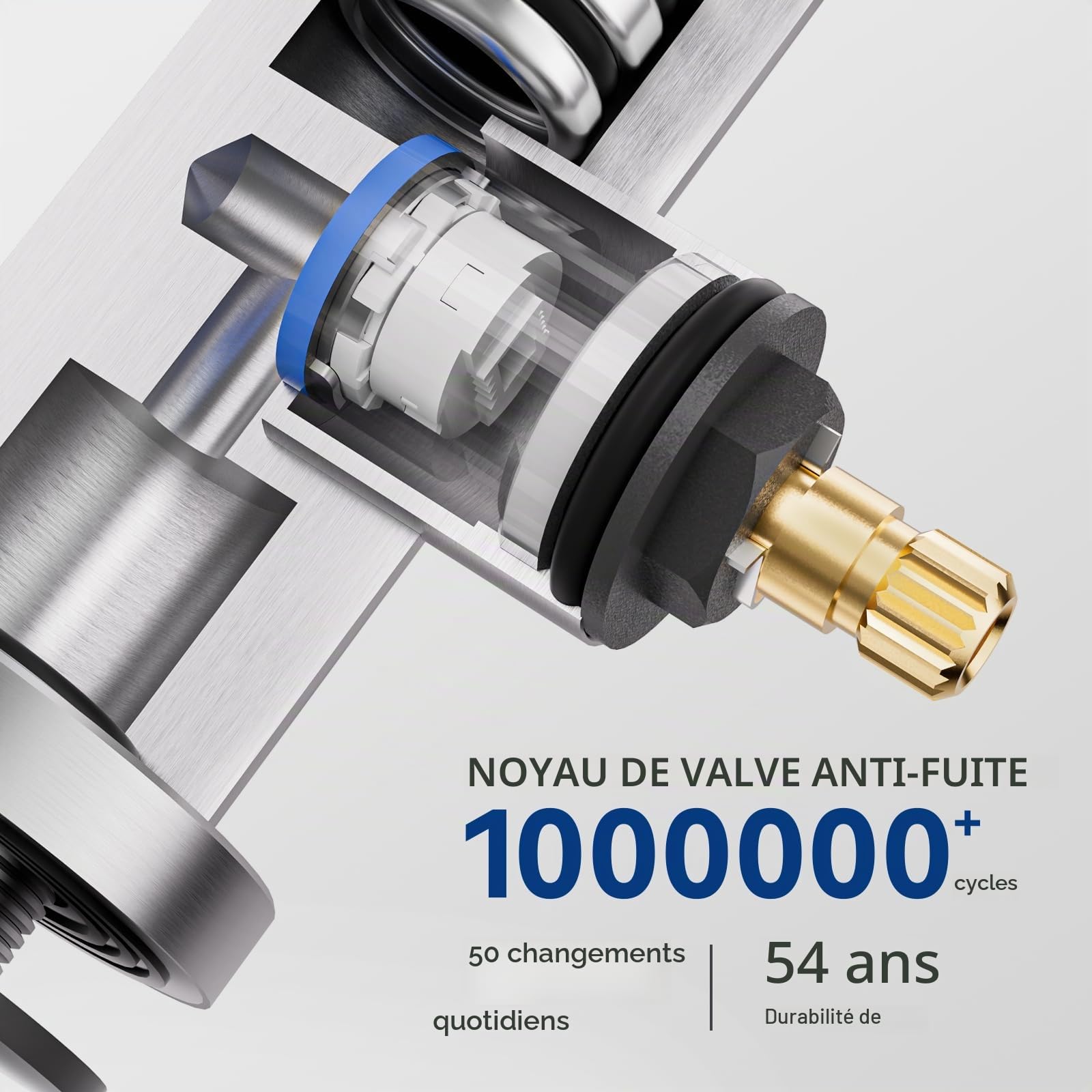 CECIPA Robinet Eau Froide En Acier Inoxydable, Robinet Pivotant à 360°, Mitigeur pour Cuisine, WC Invités, Jardin et Camping Car
