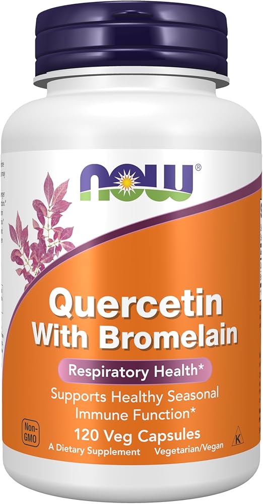 NOW Foods Supplements, Quercetin with Bromelain, Balanced Immune System*, 120 Veg Capsules