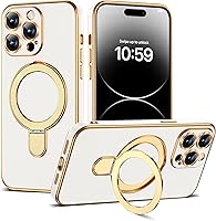 Vista 26 de Funda compatible con iPhone 12 con soporte de anillo magnético invisible [compatible con Mag-Safe] [Protector completo de lente de cámara] Funda