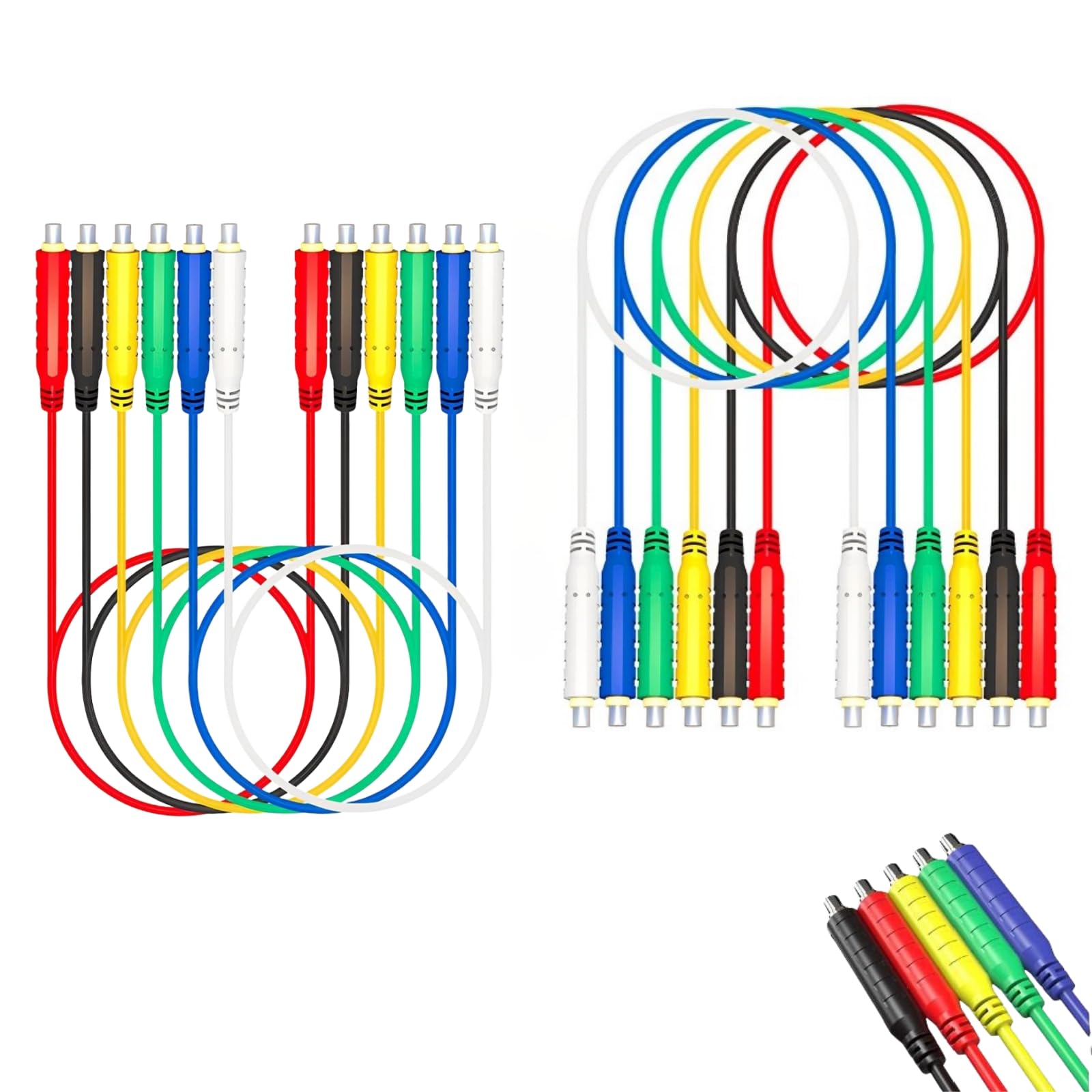 KNFFSAAJL 12Pcs Magnetic Test Leads Silicone Soft Magnetic Jumper Wires HVAC 30V AC/5A 20AWG Professional Low Voltage Magnetics Jumper Flexible Lead
