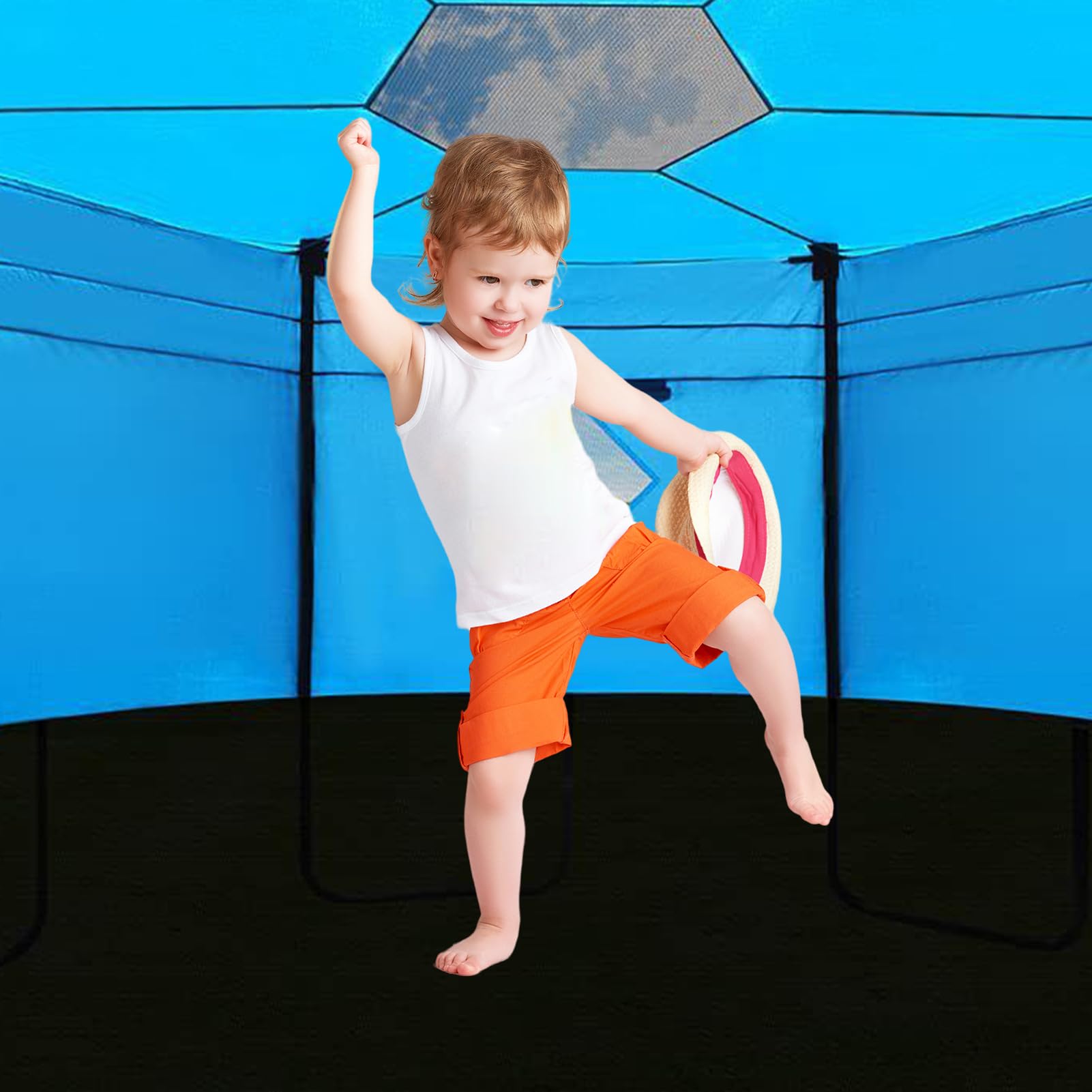 Cubierta de sombra para trampolín – Accesorios para trampolín – Cubierta impermeable resistente al para jardín, camping, parque de juegos y protección solar de verano