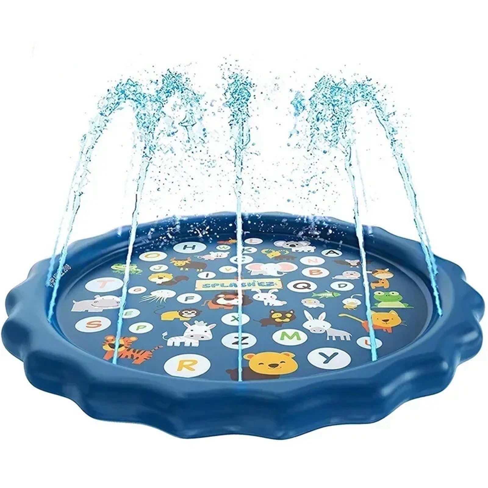 Shungong Inflatable Outdoor Sprinkler Play Pad Mat - 100/170cm Water Spray Mat For Kids And Pets Fun At Lawn And Beach(100cm)