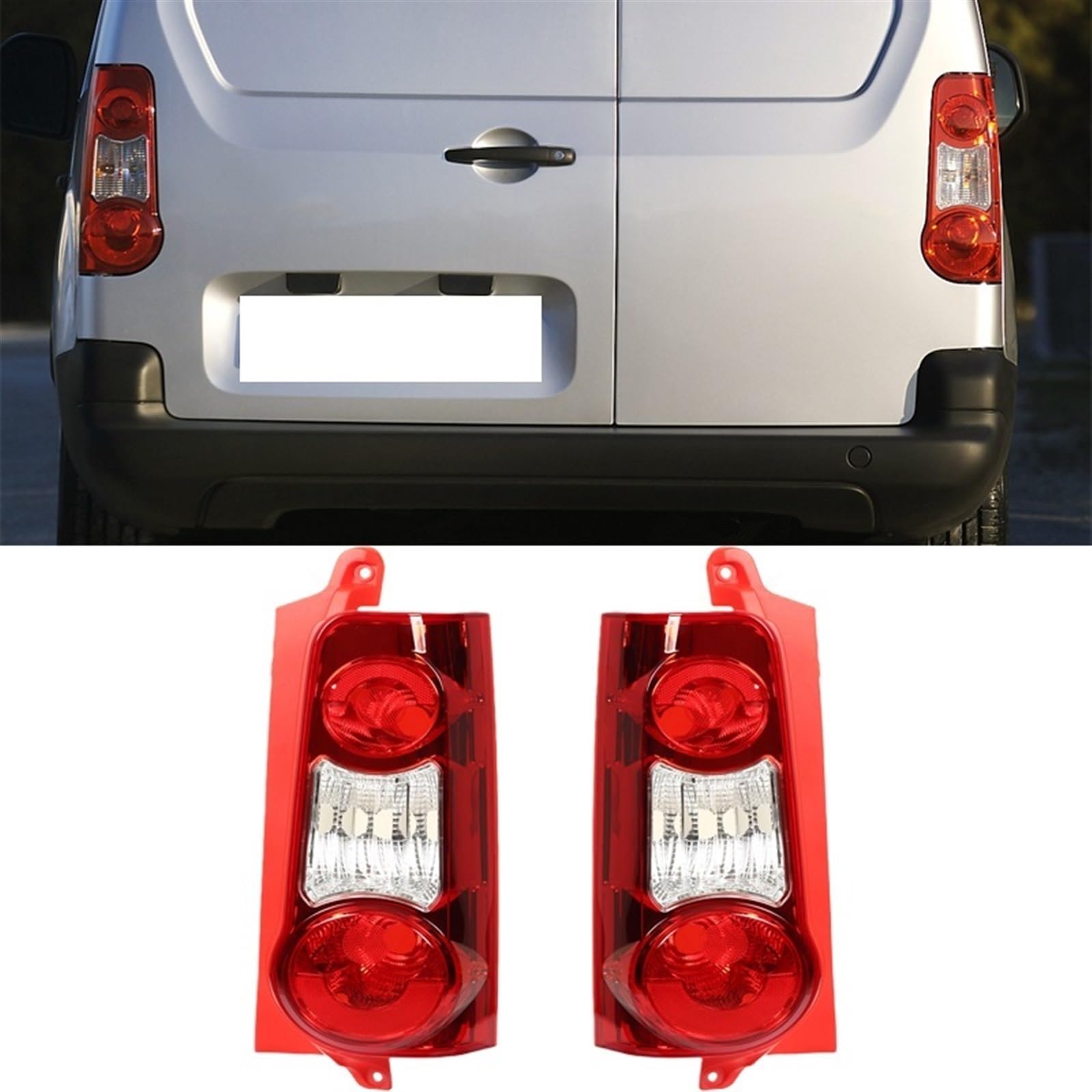 Eosnow Feu Arrière 9677205580 Robuste Et Multifonctionnel, Feu Arrière Gauche Sans Ampoule De Remplacement Pour Citroën Berlingo M - Auto