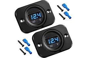 Round Waterproof Voltmeter, Pack of 2