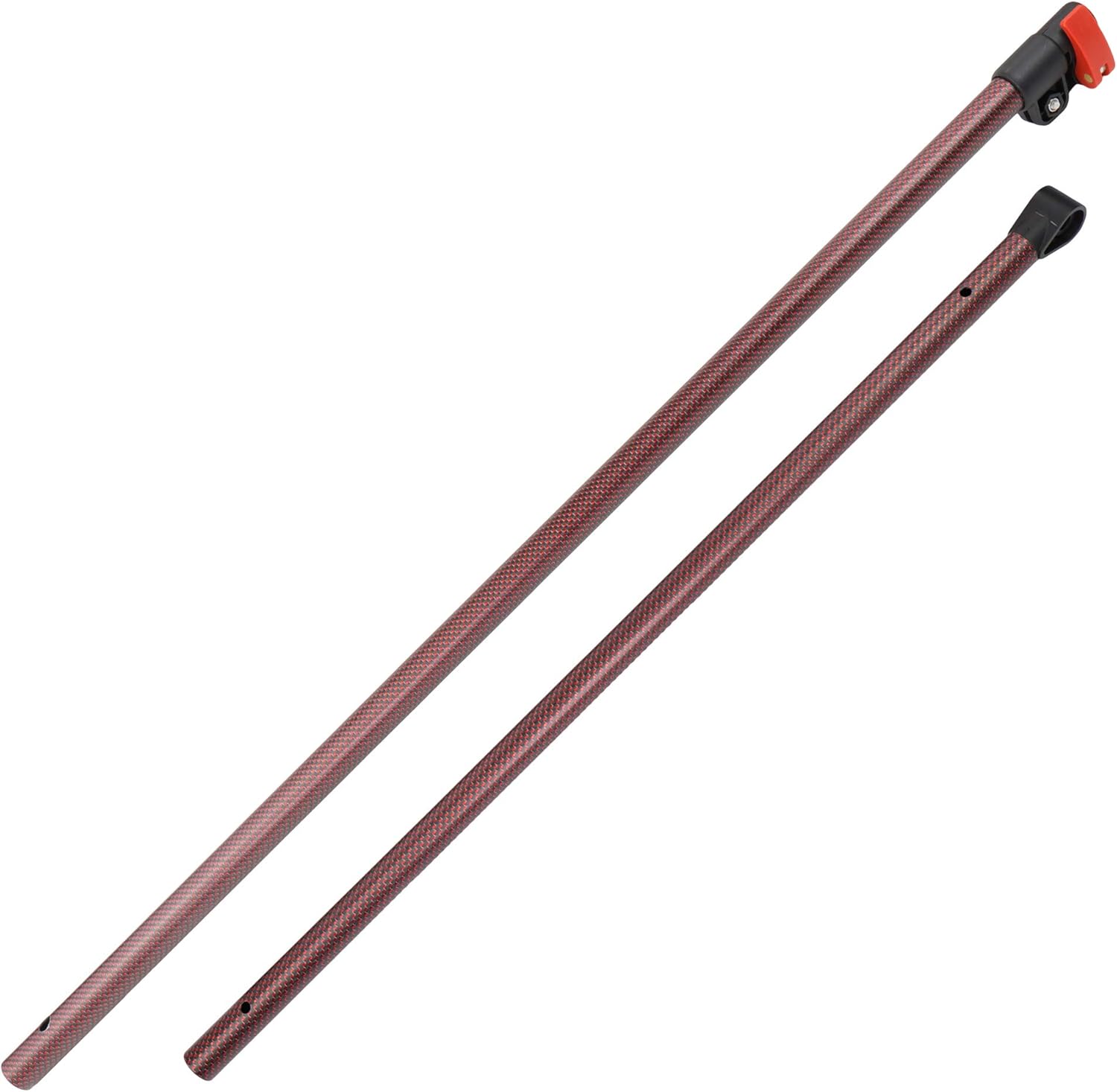 Red Belly LS Carbon Fiber Upper & Lower Shaft for Minelab Equinox