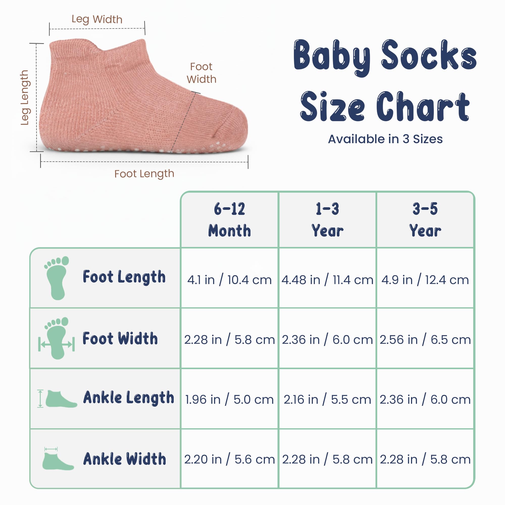 Mother's Choice Baby 12 Pairs of Box Socks, Multicolored, 0-6 Months