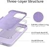 Compatible with Apple iPhone 14 Pro Max Case 6.7, Uruchi Thin Liquid Silicone 3 Layer Fully Coated Soft Gel Rubber Case Cover, Lilac