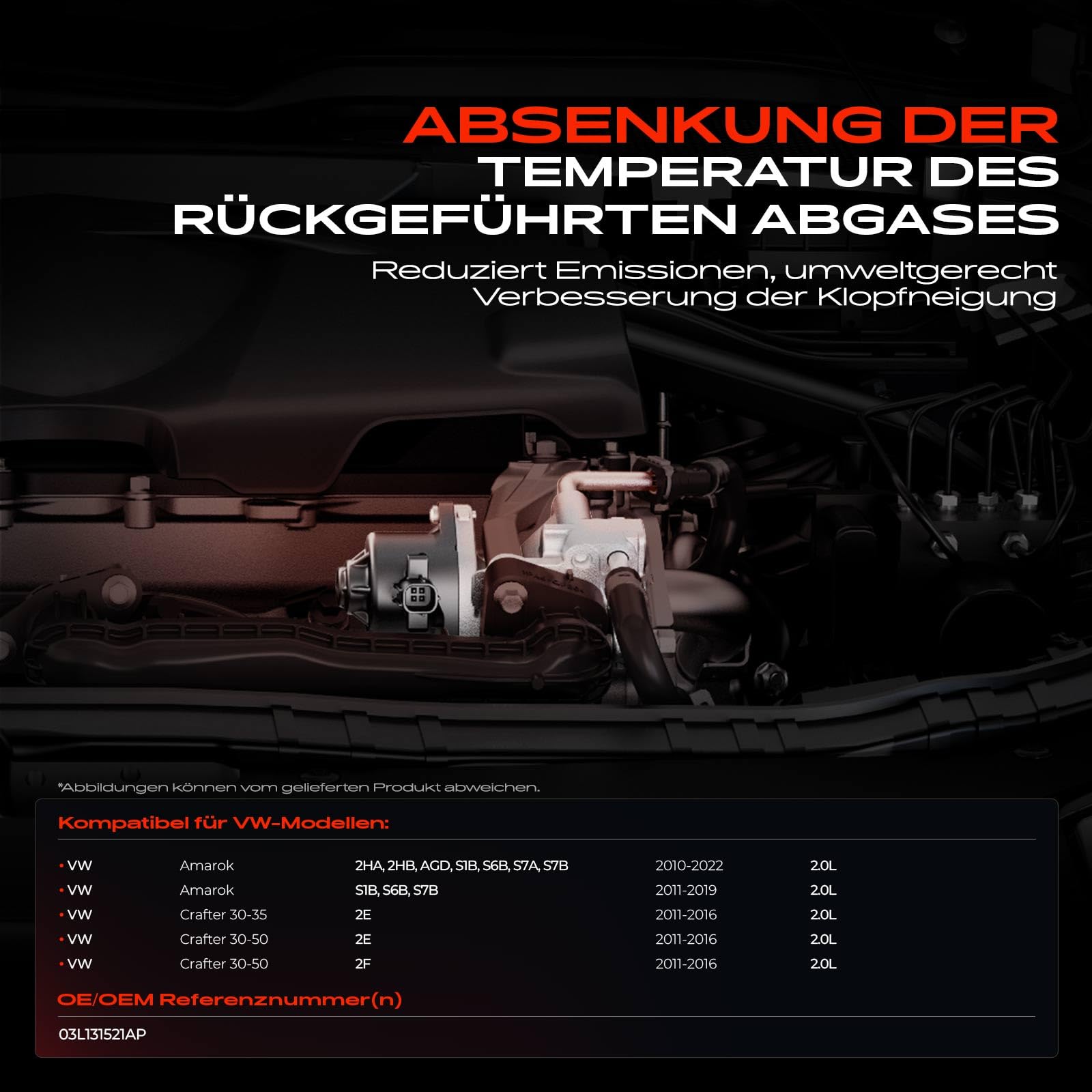 Frankberg AGR Ventil Diesel Kompatibel mit GLK-Klasse X204 E-Klasse T-Model S212 GLC X253 E-Klasse W212 SLK R172 A-Klasse W176 Replace# A6511402208,6511402208