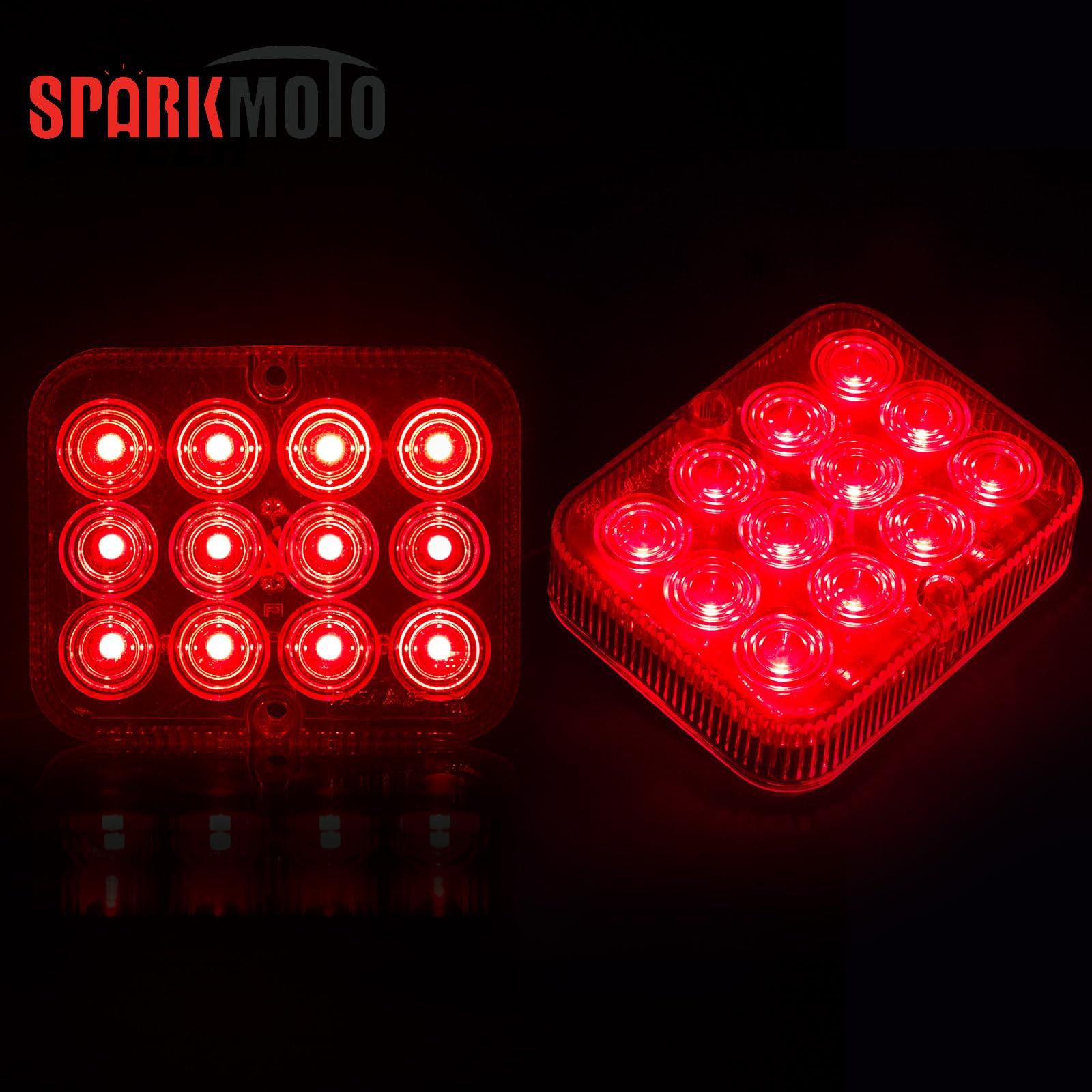 1 x tylne światło przeciwmgielne LED, światło przeciwmgielne, czerwone 12 V, znak kontrolny E, wodoszczelne, do samochodów osobowych, traktorów, przyczep kempingowych, tylnych świateł