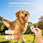 Smart Interactive Dog Toy Ball - Automatic Bouncing & Rolling, Chew-Resistant E-TPU Material, 3 Interactive Modes, IPX7 Waterproof, Smart Chase Pet Toy Ball for Medium and Large Dogs (Orange)