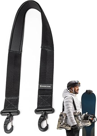 Gradient Fitness Boot Carrier Straps for Ski & Snowboard, Anti Slip Downhill Ski Straps Boot Carry, Shoulder Sling Tote Leash for Ice Skates & Roller Skate Leash