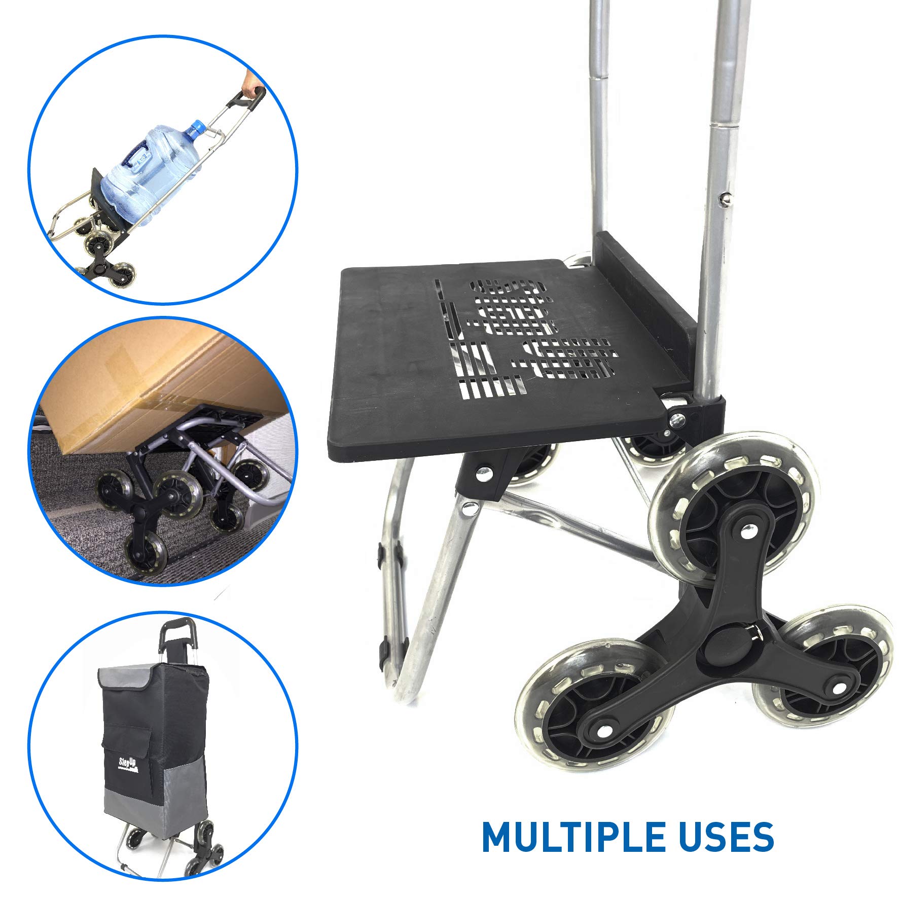 Buy Step Up Foldable Grocery Shopping Cart Dolly Stair Climber