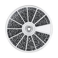 Vista 1 de Kit surtido de tornillos y tuercas, 600 piezas, 12 tipos de herramientas de reparación, kit surtido de tornillos pequeños y tuercas M1 M1.2 M1.4