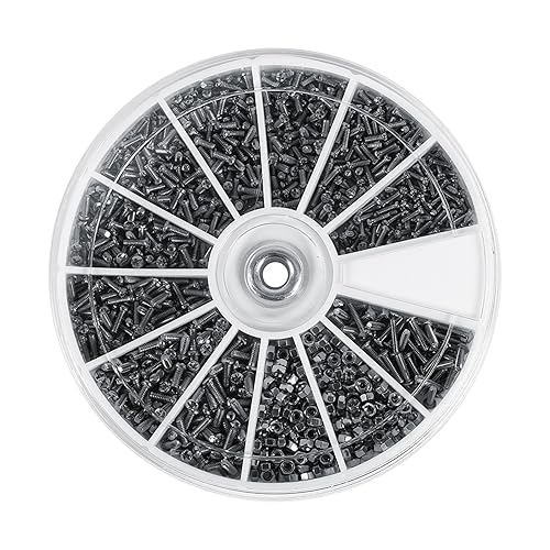 Kit surtido de tornillos y tuercas, 600 piezas, 12 tipos de herramientas de reparación, kit surtido de tornillos pequeños y tuercas M1 M1.2 M1.4