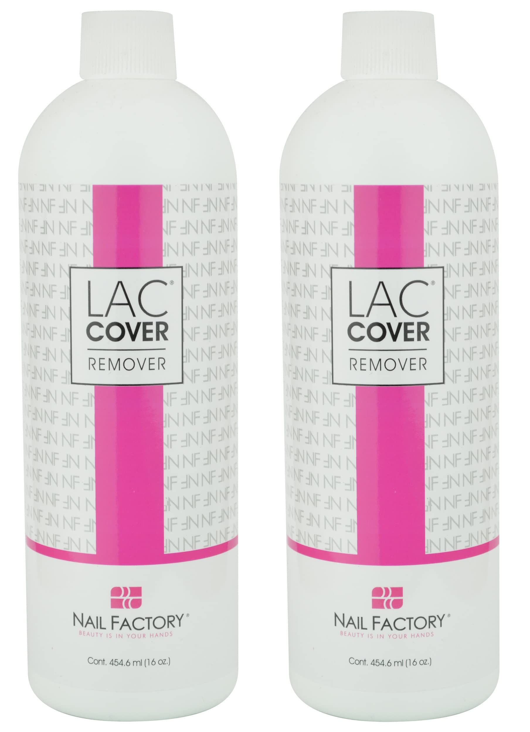 ONE SHOT LACCOVER - 2 Pack Professional Nail Polish Remover Solution with Aloe Vera, 2 Pieces, 16 fl Oz. Each One.